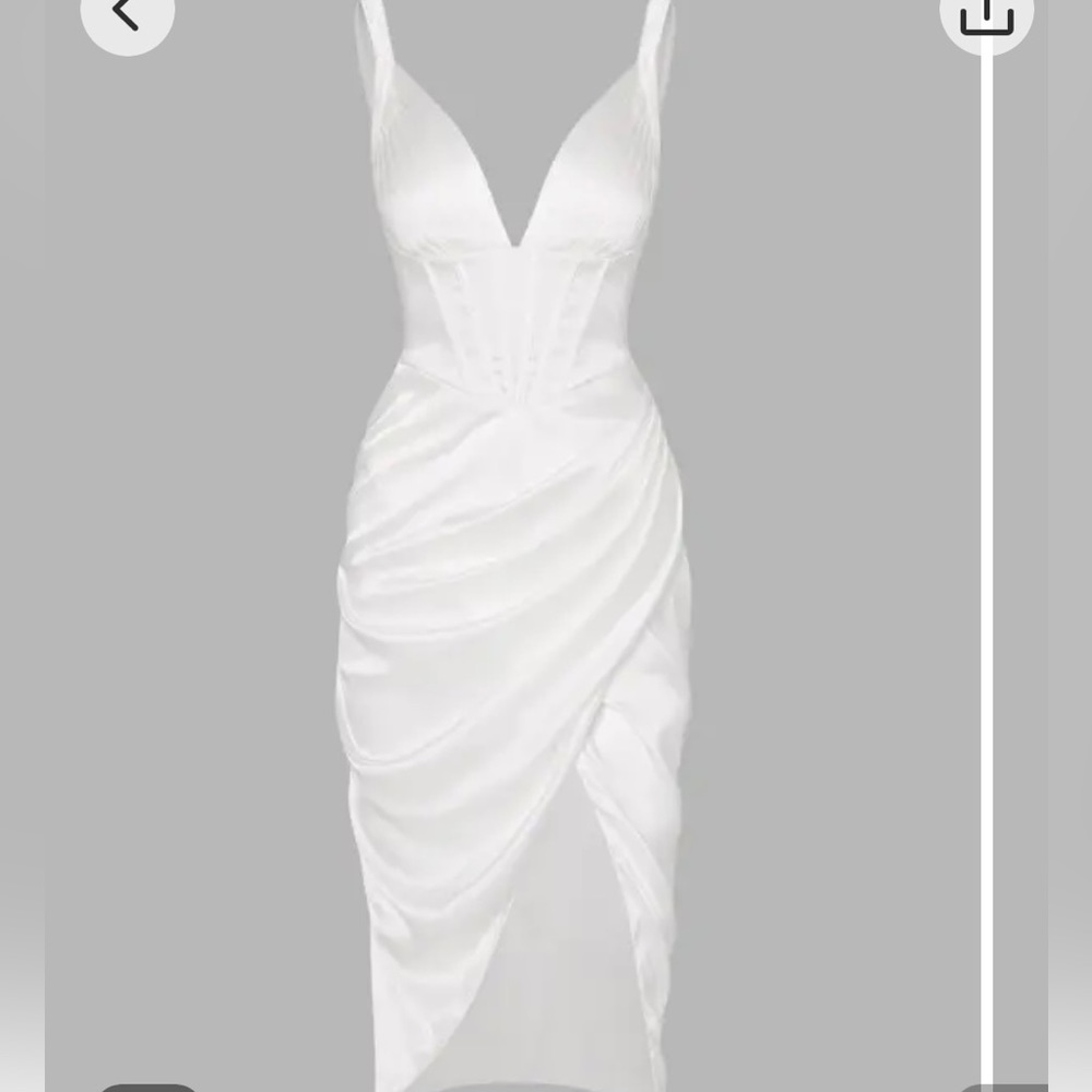 White asymmetrical dress